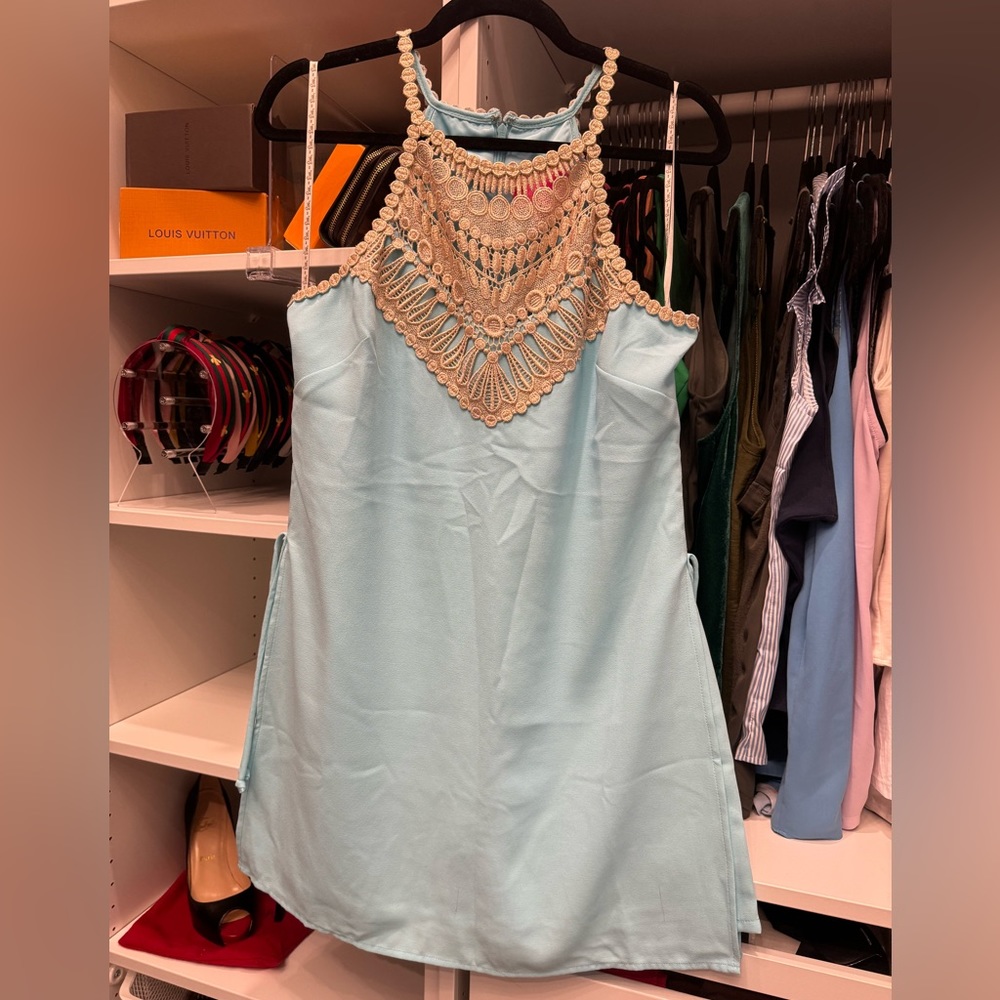 Lilly Pulitzer Pearl Romper in Bali Blue